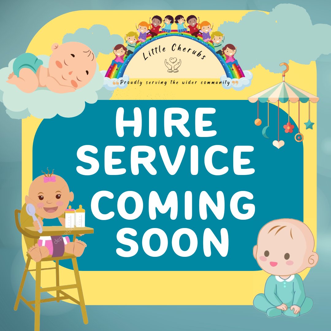 Little Cherubs will be offering a baby equipment hire service at a very low cost. This will be for family visits, where grandparents may need equipment, but it doesn't all fit in the car, holidays where a smaller stroller is needed for a few weeks. Days out we have got you !