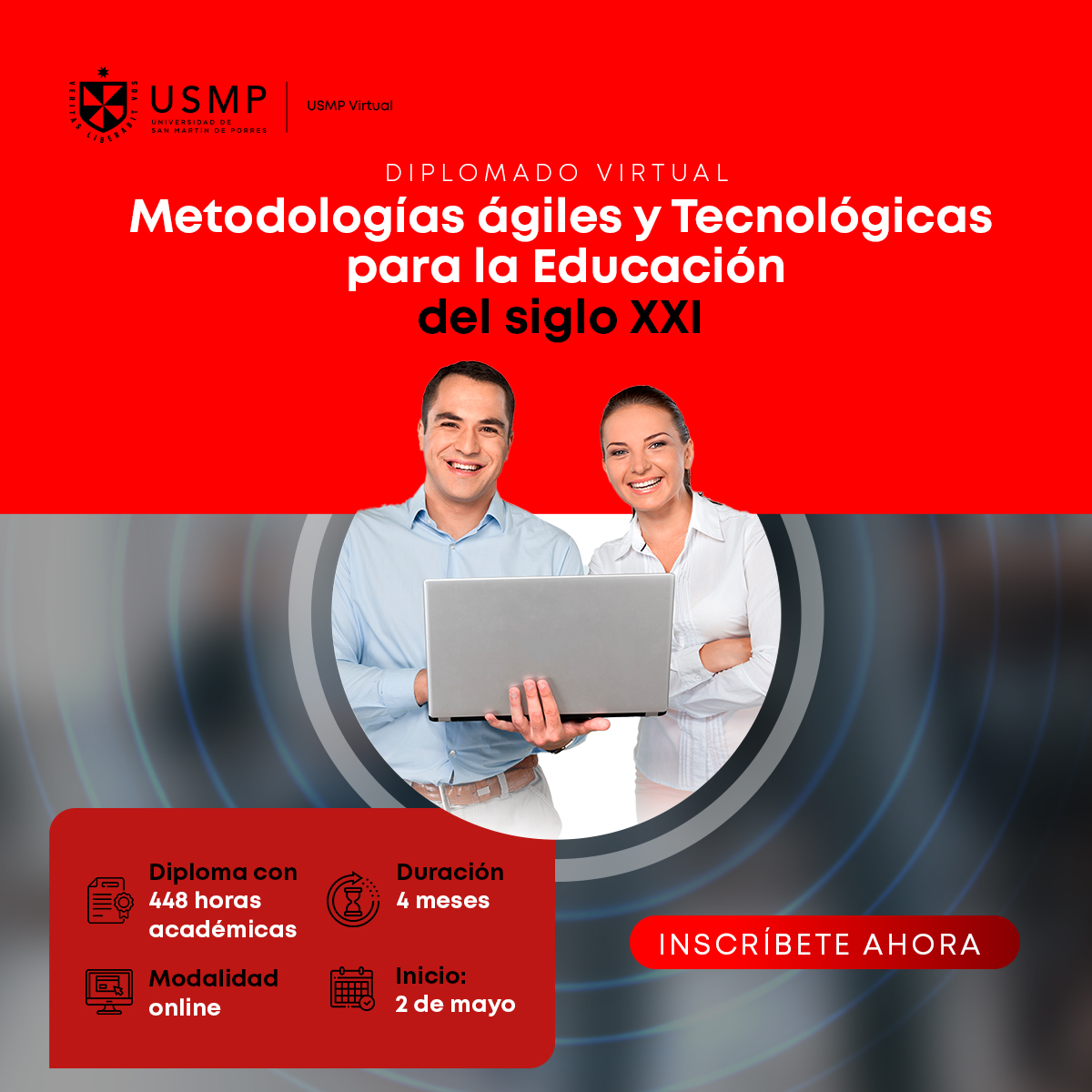 Forma parte de nuestro primer Diplomado Virtual “Metodologías ágiles y Tecnologías para la Educación del siglo XXI” 
📲 Inscríbete👉  bit.ly/diplomadovirtu…