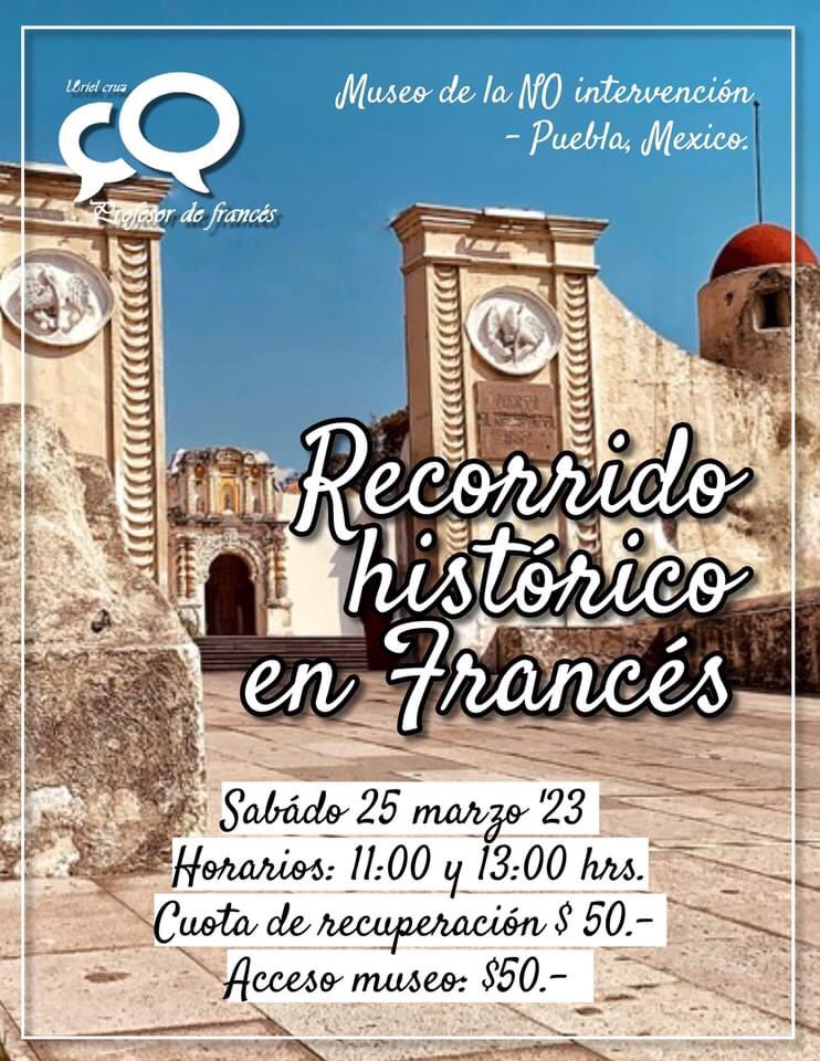 domina_frances's tweet photo. #dominafrances - 🎉 Las actividades culturales han vuelto y para ti que buscas desarrollar, perfeccionar y/o mantener tu nivel de #francés; 🇫🇷 te invitamos a acompañarnos en este recorrido histórico en uno de los lugares mas emblematicos entre México y Francia‼️ 22.24.56.62.85 https://t.co/sgnjcKu2Fb