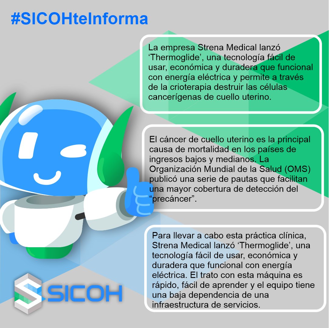 SICOH_SAC's tweet photo. Thermoglide, nueva tecnología para tratar y curar lesiones pre cancerígenas.
Para mayor alcance de la noticia te dejamos el link: https://t.co/bLzhpTBp1T
#SICOHteInforma https://t.co/8sHfJf8yRq