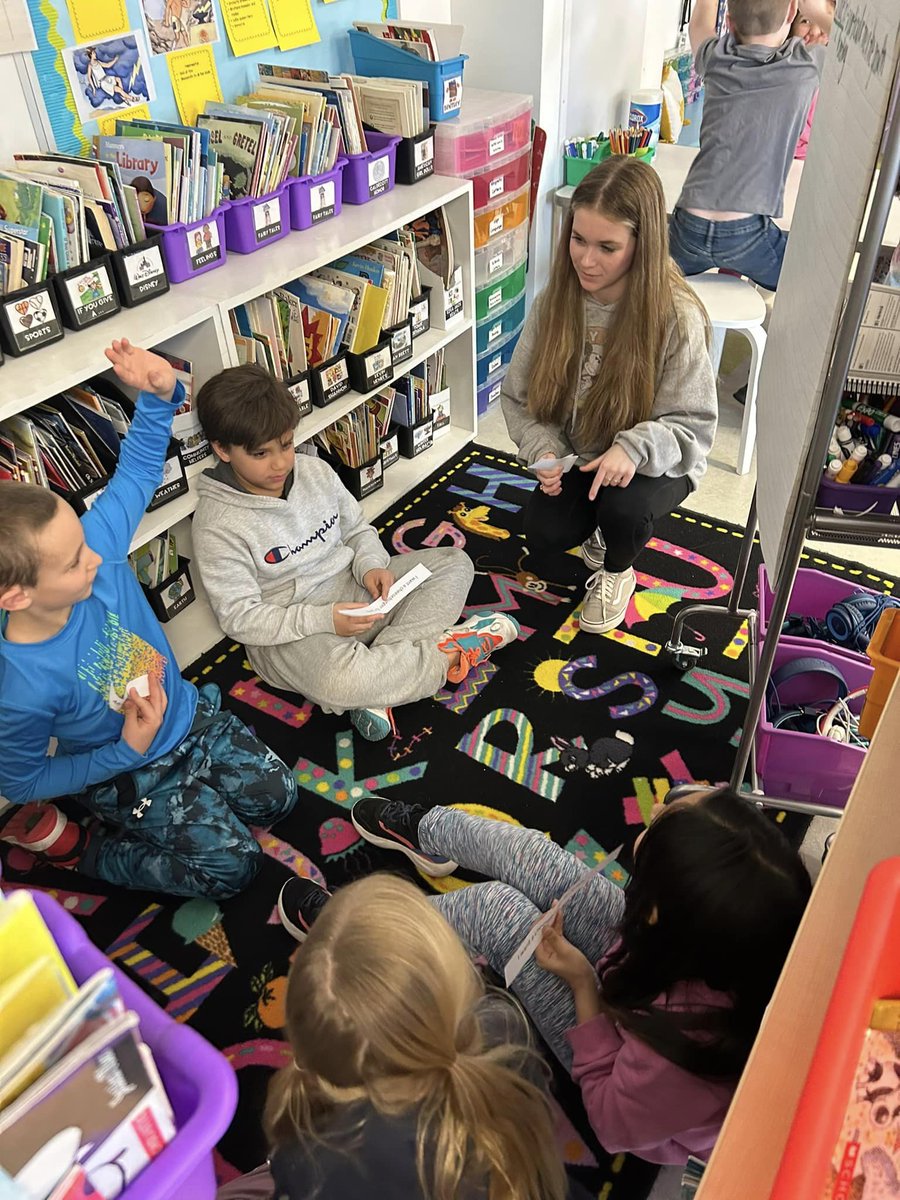 TritonRegional's tweet photo. We love when we see examples of #OneTriton.  Yesterday, a group of high school students from the Culture Club/Best Buddies visited our elementary schools to read aloud to them books focused on disabilities.  They then lead the younger students in activities on inclusivity. https://t.co/ZjZpWF0R5X