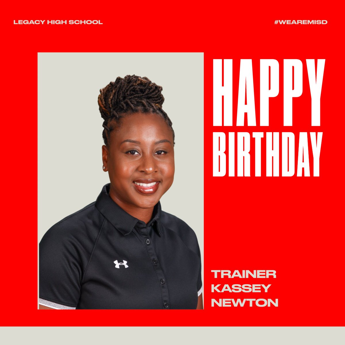 MISDathletics's tweet photo. Happy Birthday to TWO TERRIFIC TRAINERS, Kassey Newton and Cody Purcell!  Have a wonderful day. https://t.co/bWOniXmqdq