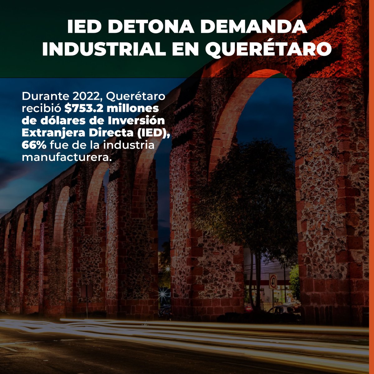 datoz_mx's tweet photo. #DatozTeInfroma | Luego de un par de años con débil demanda de espacios industriales, Querétaro registró la absorción bruta más alta para un año, derivado del impulso de la inversión extranjera directa (IED) y del nearshoring.

Artículo completo: https://t.co/lT124WRYYE https://t.co/UB2JASjOLL