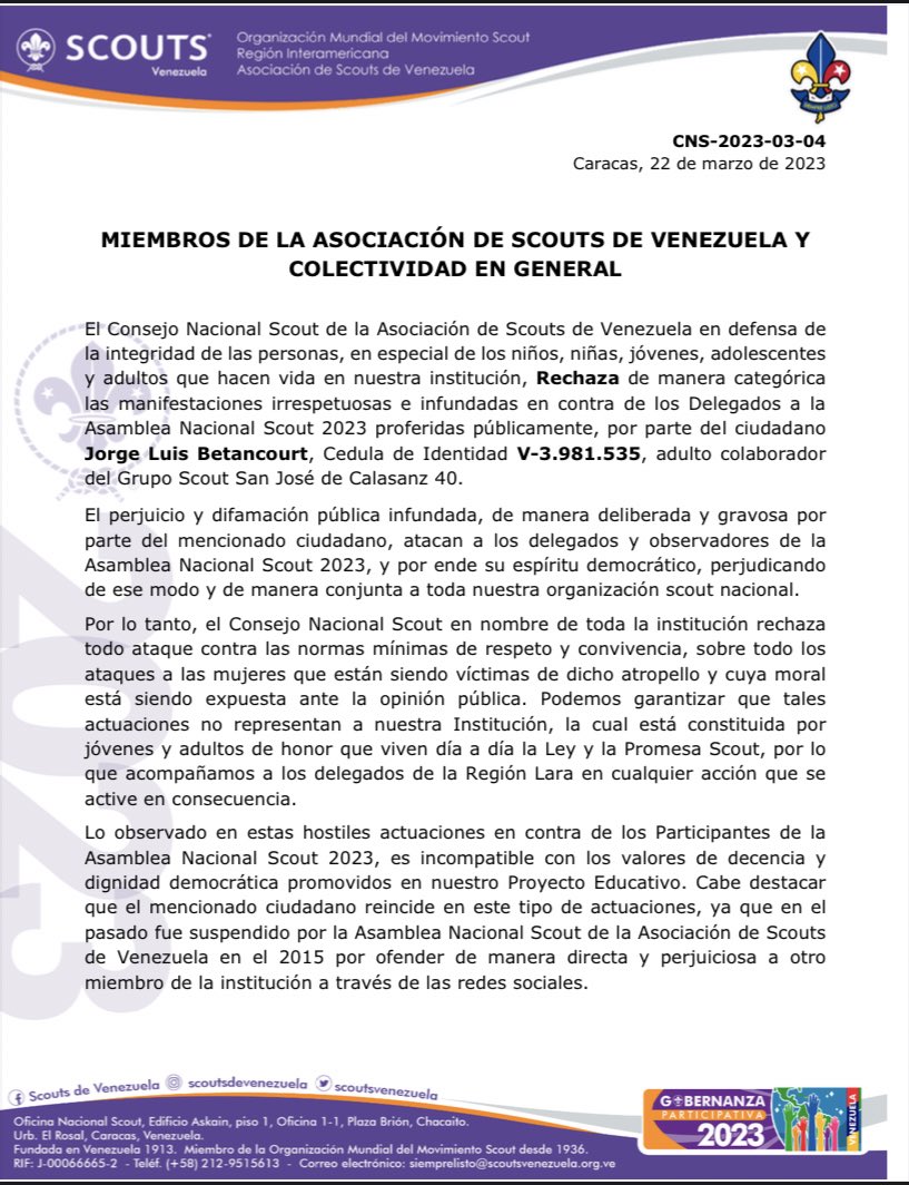Scouts de Venezuela tweet media