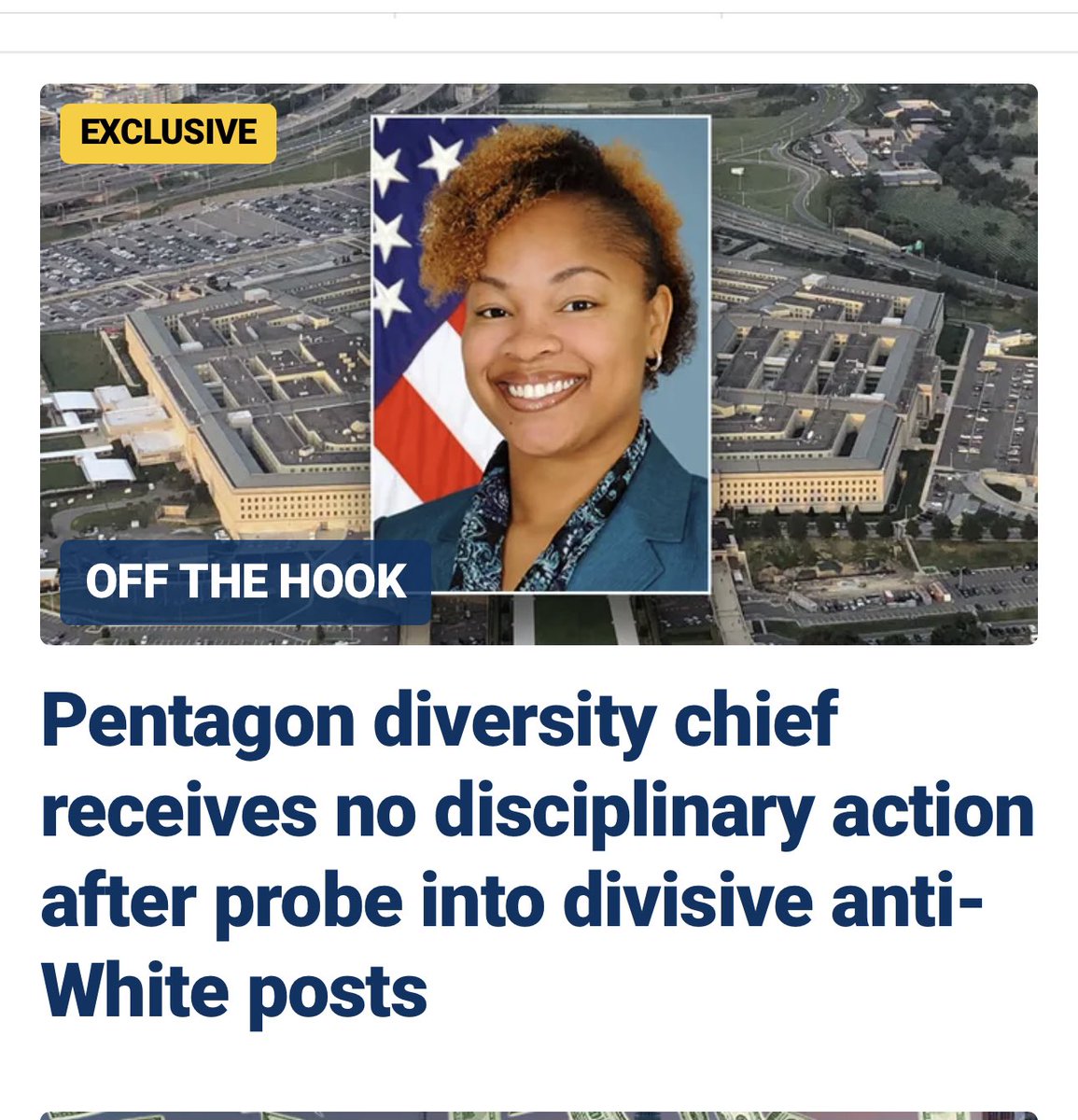 TBIRD0662's tweet photo. No news here…just another Democrat bureaucratic government employee doing her thing.  Welcome to the party racist…what’s next, hang all them whites and Asians in the town square or maybe some re-education camps opening soon. https://t.co/nfkRj7zyuy