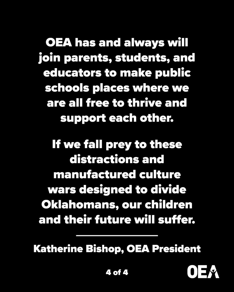 In response to the State Department of Education meeting today. #oklaed