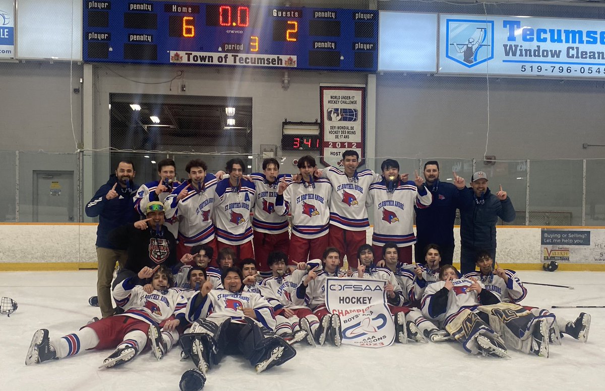 A massive congratulations to the @SBAtoday senior boys hockey team! @OFSAA Champions! I am so proud of this amazing group of young men. You handled yourselves with class and determination on and off the ice. All your hard work has paid off! #GoCardinals #KeepItSimple <a href="/MrShouldice/">Mr.Shouldice</a>