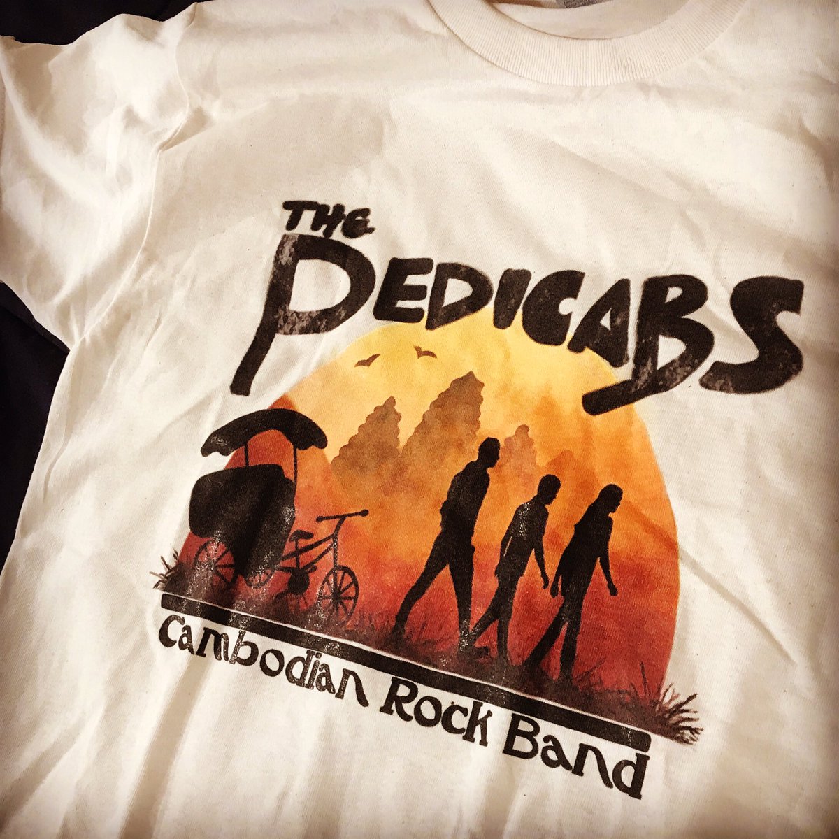 vitranmusic's tweet photo. Just over a week left at @berkeleyrep for @TheCyclos & look at what the SM team gave #TeamUnderstudy aka #ThePedicabs! Our own custom version of #TheCyclos tee! It even has us to scale on the graphic! ๐ฅน #tourlife #understudylife #CambodianRockBand https://t.co/aE84Uyjz1D