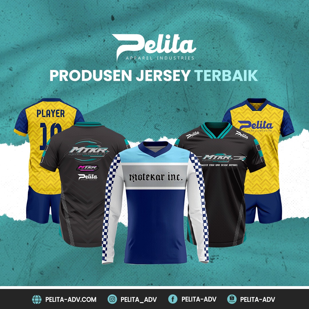 Mau bikin jersey yang nggak biasa dengan kualitas paripurna?

Kenalan dulu sini sama Pelita Adv. Produsen Jersey custom terbaek se-jagat raya ini.

#jersey #jerseyfutsal #jerseymurah #jerseybola #football #futsal #jerseyprinting #newjersey  #customjersey #footballjersey