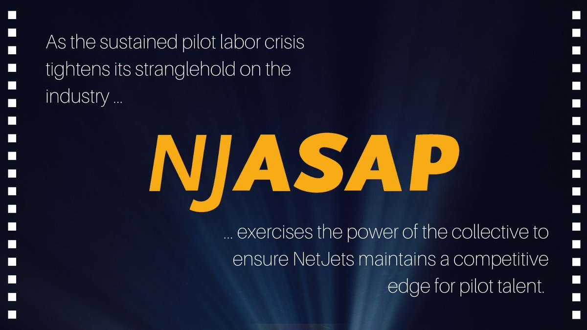 NJASAP's tweet photo. As the sustained pilot labor crisis tightens its stranglehold on the industry, NJASAP exercises the power of the collective to ensure NetJets maintains a competitive edge for pilot talent. | https://t.co/qhERUEVbEJ https://t.co/fI0fnveSZn