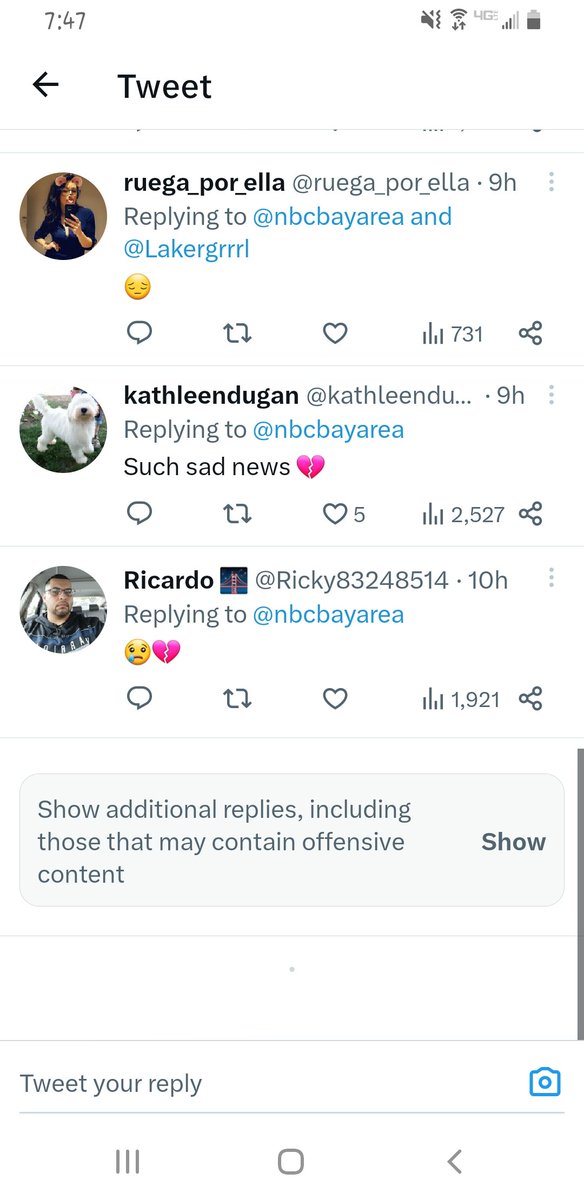 RooLovesRacing's tweet photo. @nbcbayarea @Twitter why is this tweet hidden? dude just showing support... https://t.co/iZtVLBVzEI