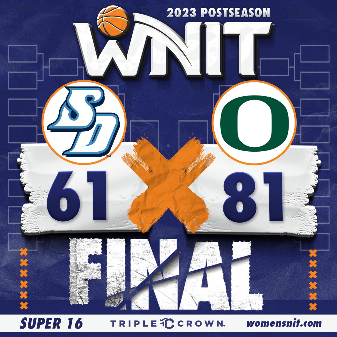 WomensNIT's tweet photo. FINAL | @OregonWBB was on 🔥 from deep in this one, knocking down 14 3s, including 6 from Ahlise Hurst! Ducks are moving on to the Great 8 of the Postseason #WNIT! https://t.co/IDLCT8yfjU