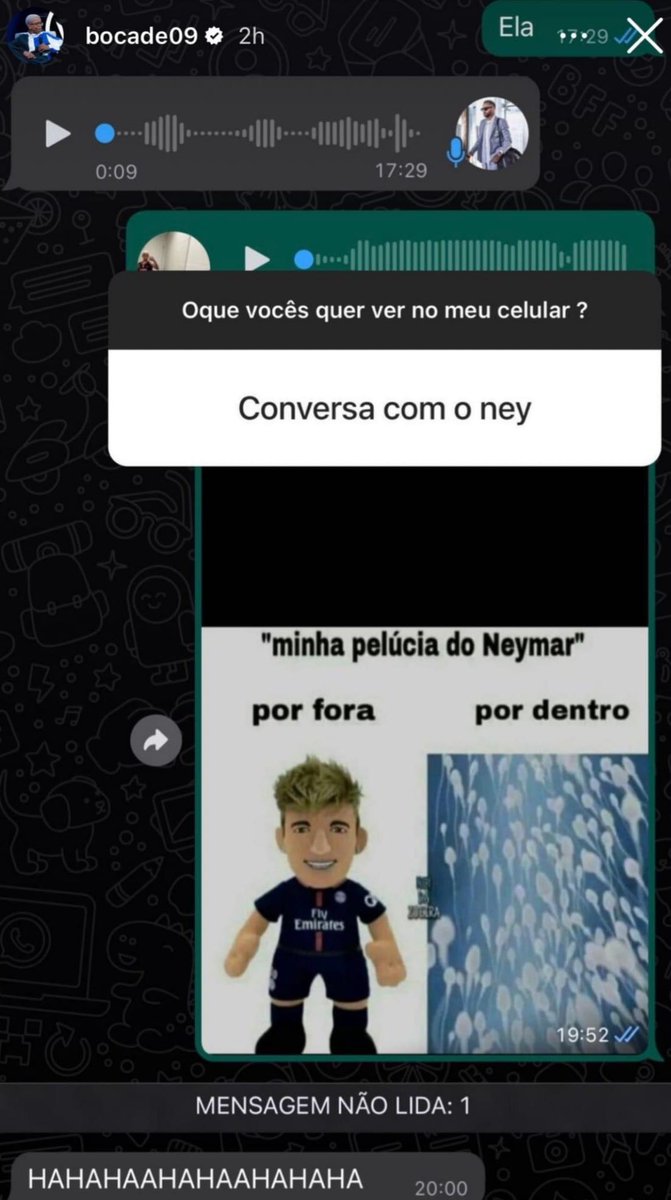 o meme q o boca09 mandou pro neymar KKKKKKKKKKKKKK