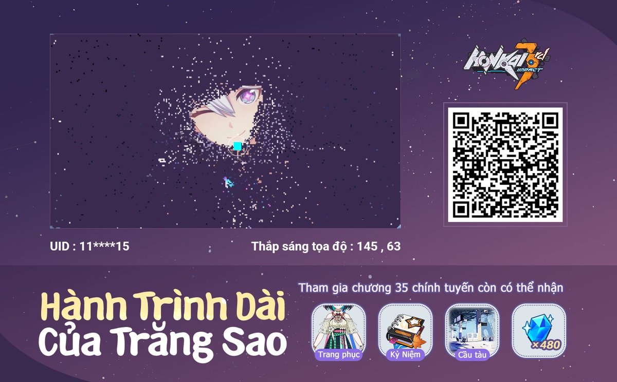 Shin21LLC's tweet photo. Honkai Impact 3 [Hành Trình Dài Của Trăng Sao] thắp sáng tọa độ của bạn, để lại hồi ức chung. https://t.co/RPUnqZ6u7X