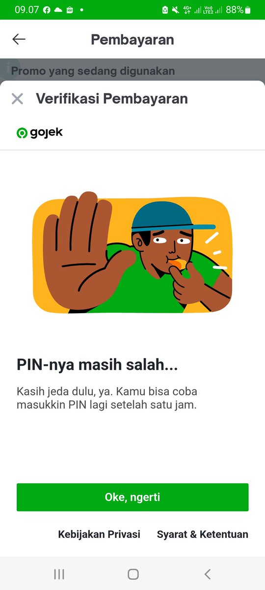 ariskaa_n's tweet photo. @gojekindonesia tolong minta bantu kenapa saya transaksi  tokopedia pakai  gopay gini terus padahal pin sudah bener sampai saya mengganti pin baru di gojek https://t.co/Fzz9kDUdpd