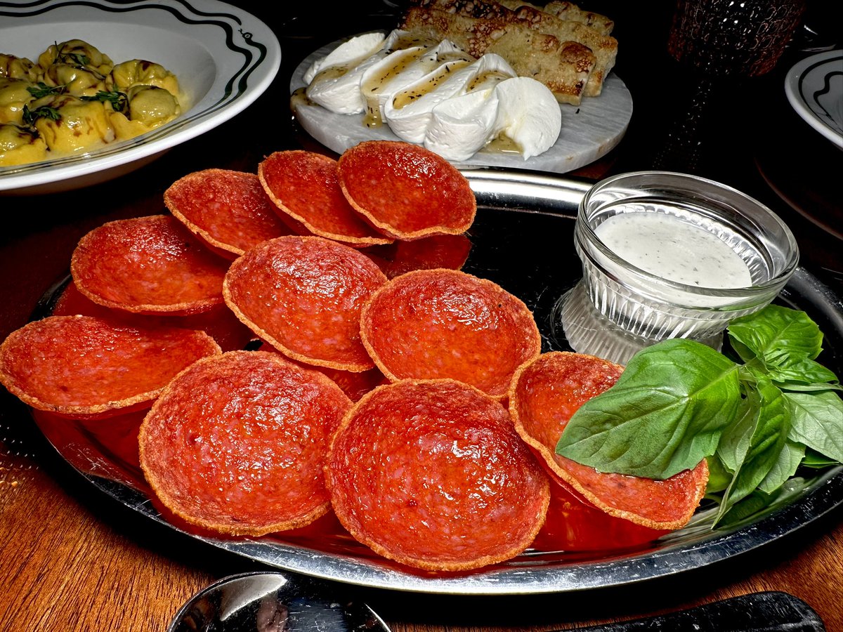 jwalkermobile's tweet photo. Pepperoni cups and Oreno at Bad Roman NYC https://t.co/npRrp7zDTB