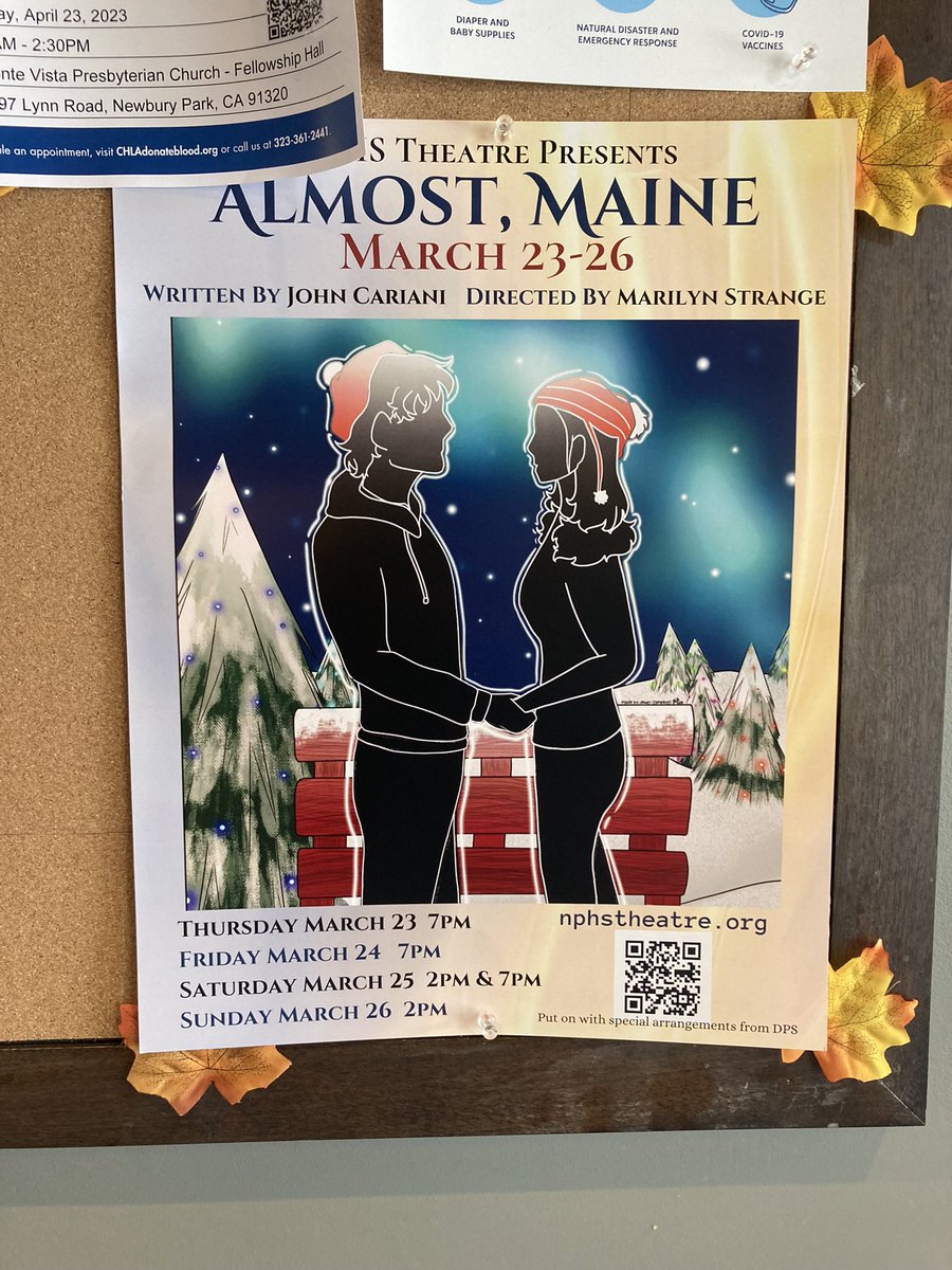 Come check out The musical “Almost Maine”

Preformed by the extremely talented cast and crew at <a href="/_nphstheatre_/">NPHS Theatre</a> #NPHS #almostMaine #NewburyPark