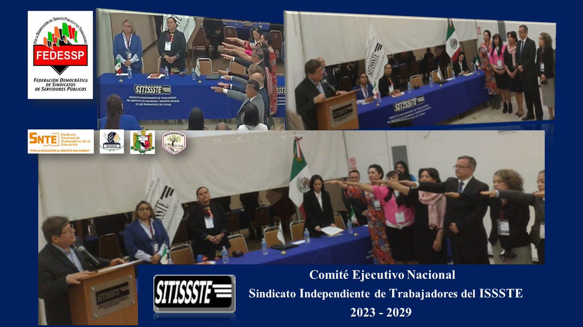 #Enterate
<a href="/SitisssteC/">SITISSSTE CEN</a> elige Comité Ejecutivo Nacional 2023 – 2029
Ante autoridades del #ISSSTE y dirigentes sindicales el Mtro. <a href="/mariogomezgg/">Mario  Gómez</a> Toma Protesta al Presidente Nal. Mtro. Carlos A. Hernández Nieto, en #CDMX <a href="/agusaviles1/">Agustín Avilés</a> <a href="/pedrojoseescar3/">pedro jose escarcega delgado</a> <a href="/SNTSCT/">EDUARDO CARDENAS</a> <a href="/marudavalos29/">Maru Dávalos</a>
#17deMarzo