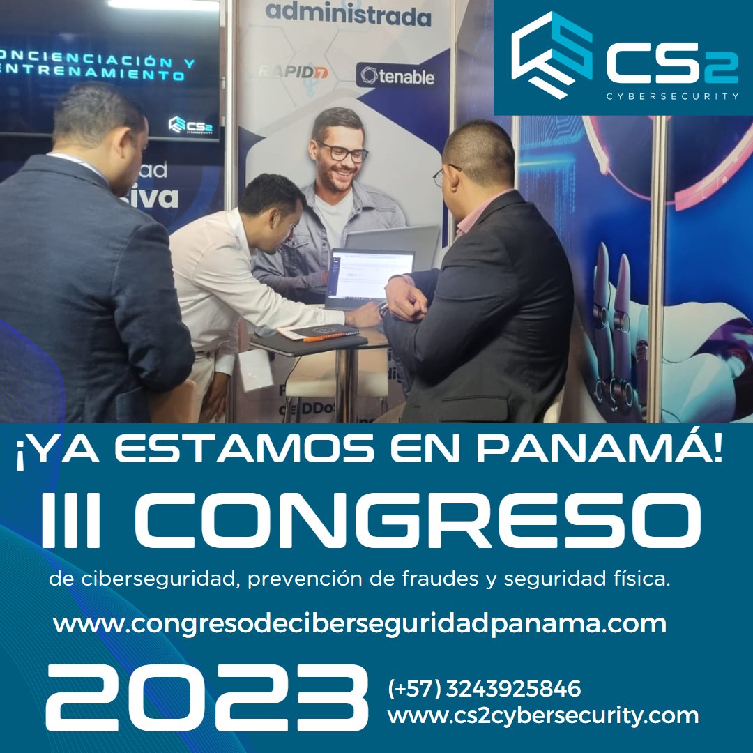 cs2_cybersec's tweet image. ¡Presentes!

#panama #cyberseguridad #consultoría #fraudes #congreso