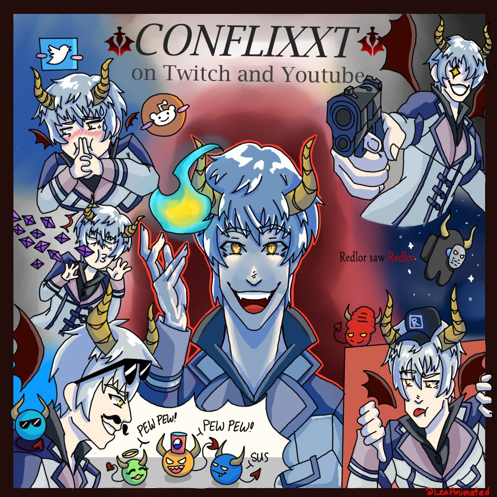 LeaAnimated's tweet photo. This was a lot of fun to draw! You're an inspiration to me as an artist Conflixxt and I can't wait to see how much you'll grow! PEW PEW! https://t.co/VoJJvkpgtC