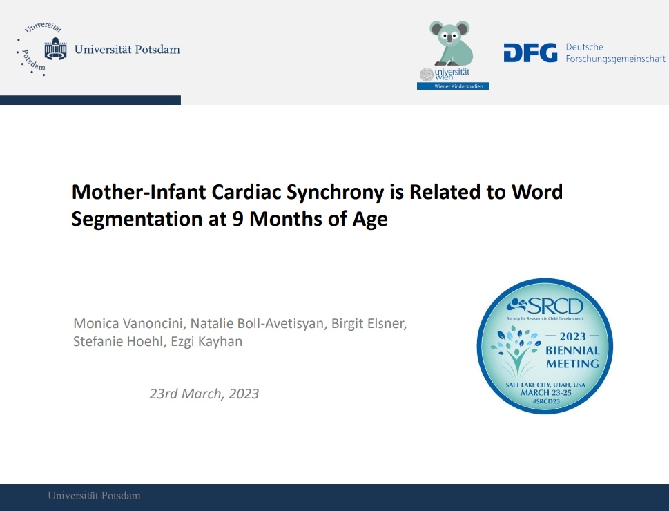 MonicaVanoncini's tweet photo. Honoured to have given my first conference-talk at the #SRCD23! ๐ Thanks for all the great questions and your interest in our research!
@CogSciUP @BabylabPotsdam @kinderstudien
#wordsegmentation #synchrony #RSA https://t.co/hof8PgmjGJ