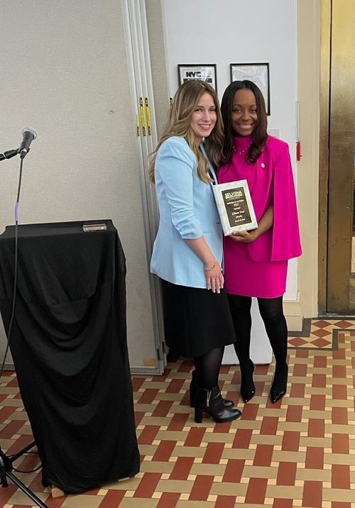 Dealallison's tweet photo. Thank you @Powers4Queens for the Power in Action award tonight. 
Wishing you a very happy birthday with continued success! 🎉 https://t.co/jMGNIY1KAM