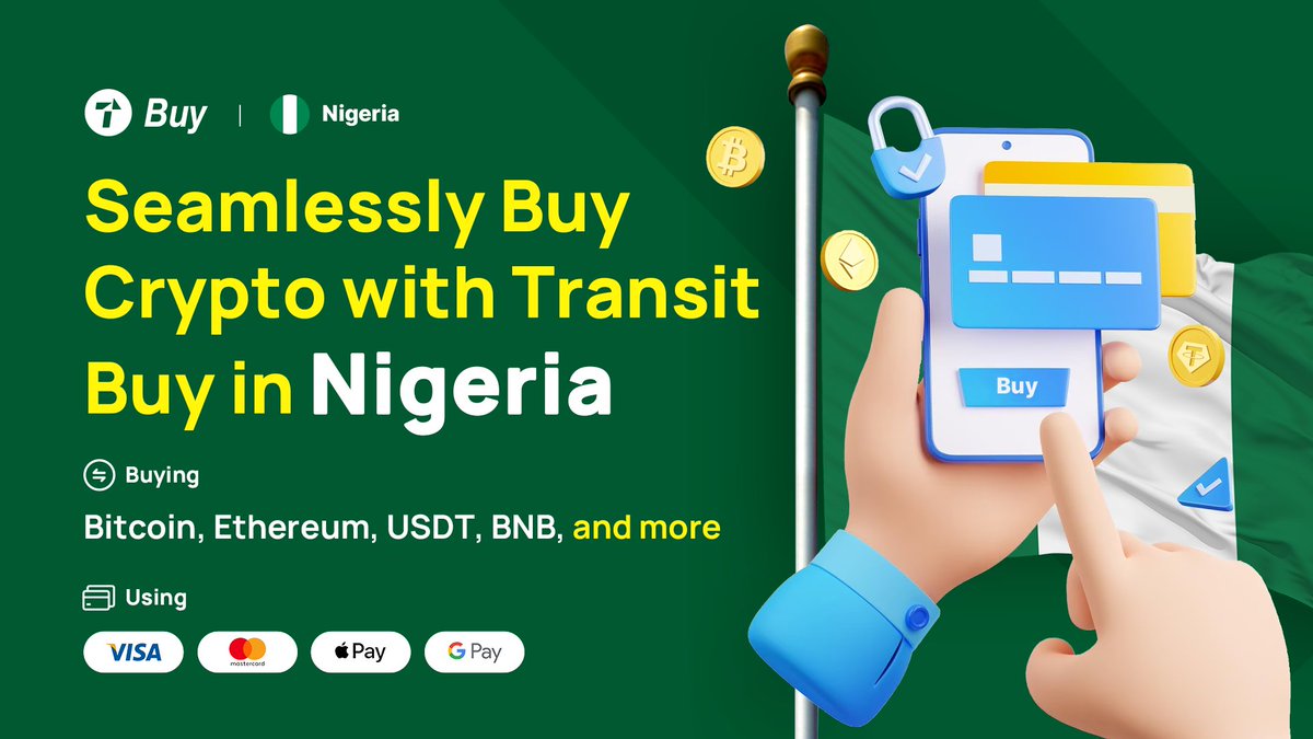 TransitBuy offers #Nigerians a seamless way to purchase #Bitcoin, #Ethereum,  #USDT, #BNB, and more through safe payment options: #Visa, #Mastercard,  #Apple Pay, and #Google Pay. Join our platform to invest effortlessly in