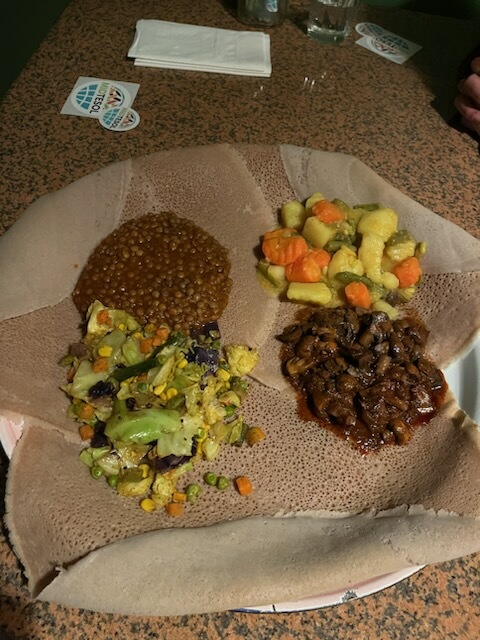 MIDTESOL's tweet photo. #MIDTESOL Social at #TESOL2023 enjoying Ethiopian food at Queen of Sheba https://t.co/G0KWEfifor