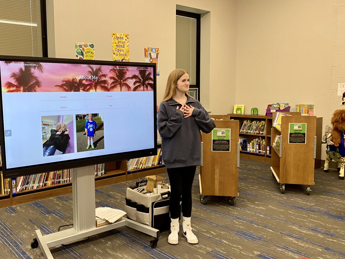 CuriosityMCMS's tweet photo. Using the library as a rehearsal space for exhibitions and Defenses of Learning? Yes, please! Our @mcmspartans students are preparing for their starring roles as learners! @shelbycountysch #IL3 https://t.co/HjcRIOK9TT
