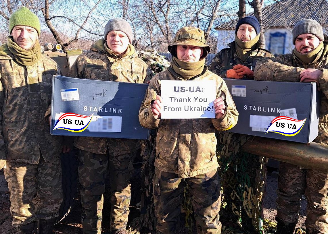 Please Support Ukraine at these tragic times: usukrainianactivists.org/donate/ 
Ukrainian Defenders, fighting against russia’s military aggression in Ukraine, received 3 Starlink Terminals from US Ukrainian Activists (USUA).#SupportUkraine #HelpUkraine #HumanitarianHelp #StandWithUkraine