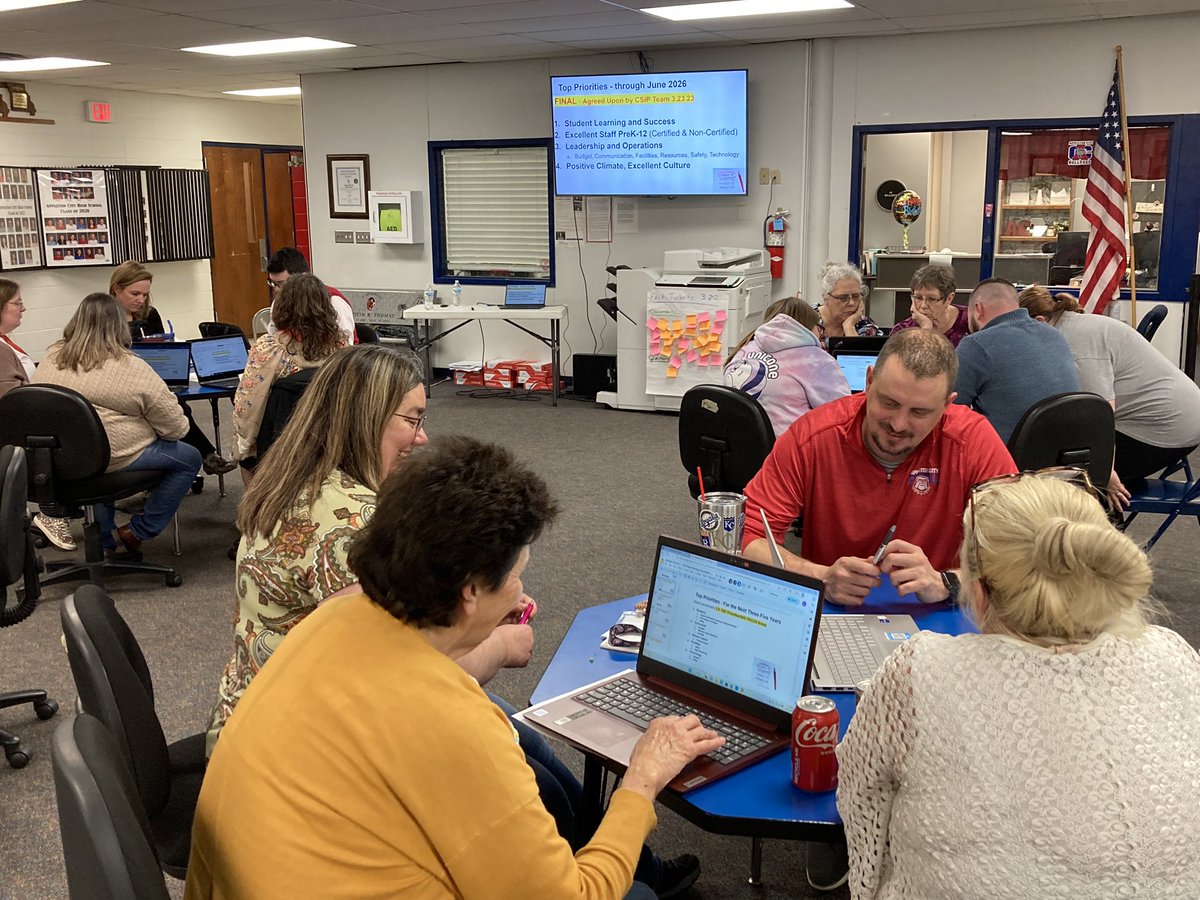 KDFIREDUP's tweet photo. Thank you Appleton City R-II CSIP team for a powerful night of collaboration, developing the district’s top priorities and writing measurable / SMART goals. #WeGetTo #MSIP6 #CSIP @MASALeaders @moasbo https://t.co/5Ww24g0tjm
