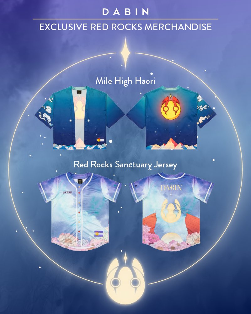 DABIN on Twitter "here’s the exclusive merch for my Red Rocks show