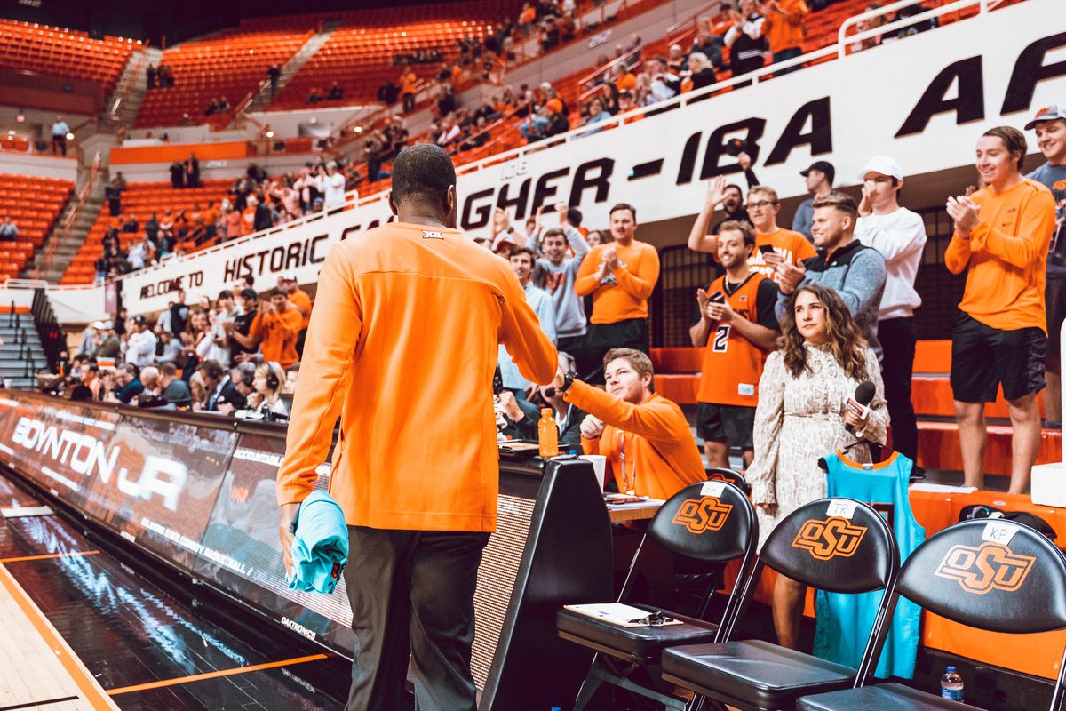 PatrickONealOK's tweet photo. All good things must come to an end. As my good, far too kind, friends hinted at postgame, Tuesday was my last game with OSU. Not able to say what’s next just yet, but now isn’t the time anyway. Just thankful for the opportunity to give back to my alma mater. https://t.co/gDtdzpQJEp