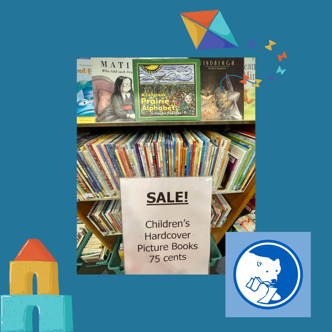 Through the end of March, children's hardcover picture books are only 75 cents. Come into the Friends of the Library Bookstore to take advantage of this awesome sale. The Bookstore is open Tuesday &amp; Thursday 11am-7pm, Friday &amp; Saturday 11am-5pm, and Sunday 1-5pm.