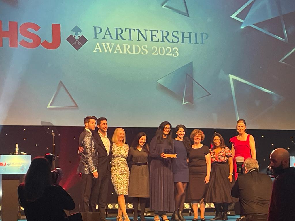 Can't believe we have won! @MSEHospitals @MSEssex_ICS @DawnScrafield @hannahcoffey8 @DrTonyYoung @ahmedshahrabani @LocumsNest @Suzy101Sue @ElisseouMaria @CEmWilliams @preetisud @RhondaHennagan @NawelBDS @hsjpartnership #HSJPartnershipAwards