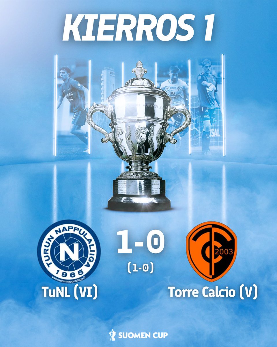 SuomenCup's tweet photo. Nappulaliigan cup-juna kulkee! Tällä kertaa TuNL pudottaa ylempänä pelaavan Torre Calcion.⁣
⁣
https://t.co/CshYre9hKv⁣
⁣
#SuomenCup 🇫🇮🏆 https://t.co/RrUCknoRfz