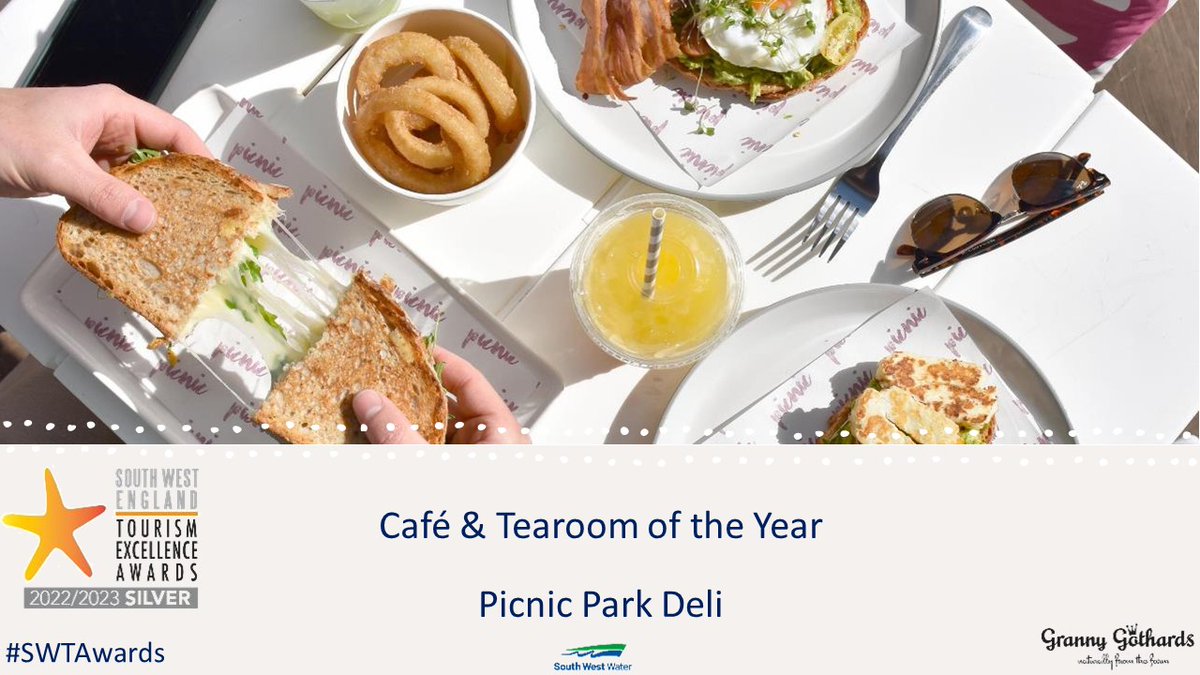swtourismawards's tweet photo. Silver winners in the #Cafe category sponsored by @GrannyGothards are the team @picnicparkdeli #SWTAwards https://t.co/RyYJNZ7MnM