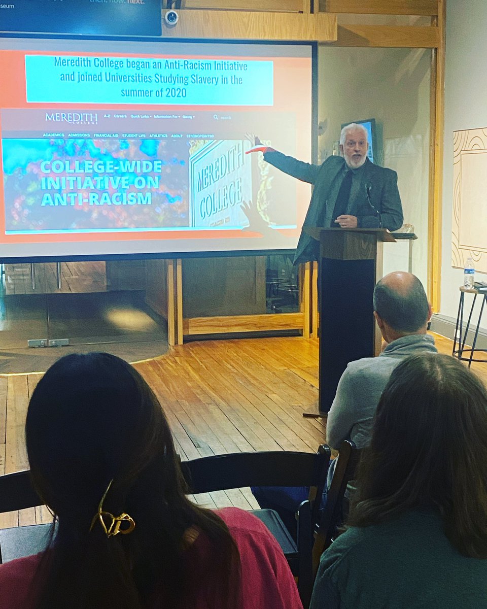 A big thanks to @meredithcollege’s Professor Dan Fountain for speaking about the “White Supremacy Campaign of 1898 and Disenfranchisement in #NC” this evening as part of the @cityofraleighmuseum’s #TimelyConnections lecture series sponsored by <a href="/duke_energy/">ro duke</a> and @nchumanities!