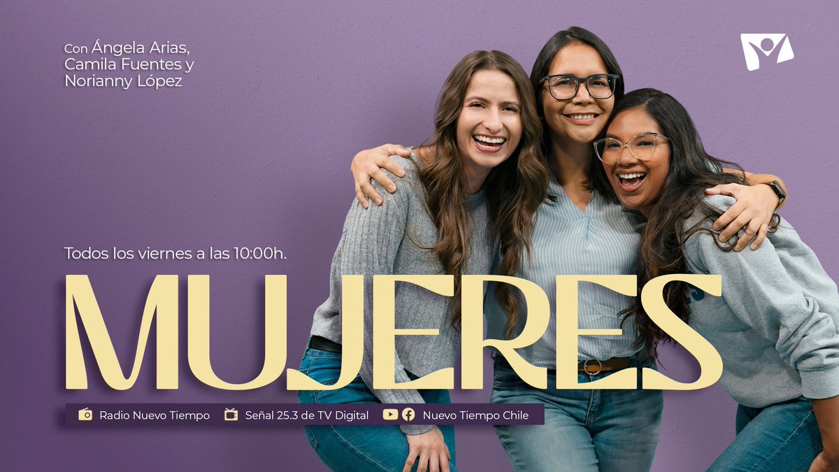 ESTRENAMOS MAÑANA🥳🙌
👉🏻ASÍ ES, mañana viernes 24 de marzo 10 h.🇨🇱Comienza un nuevo programa de Radio "#MUJERES"🌸 
💫 Conoce en profundidad las vivencias inspiradoras de #MujeresDelaBiblia 📖
EN VIVO🔴 
👉🏻Por
nuevotiempo.cl/radio/
👉🏻Y redes sociales 
linktr.ee/nuevotiempochi…