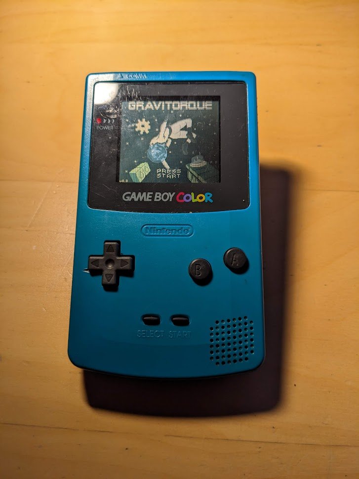 NikitaKurylev's tweet image. Finally got myself an actual #Gameboy Color to test Gravitorque on!
The game is releasing this Saturday!
Right now I'm adding some finishing touches to make Gravitorque as polished as possible
#gbstudio #gamedev #indiedev #homebrew #gamedev