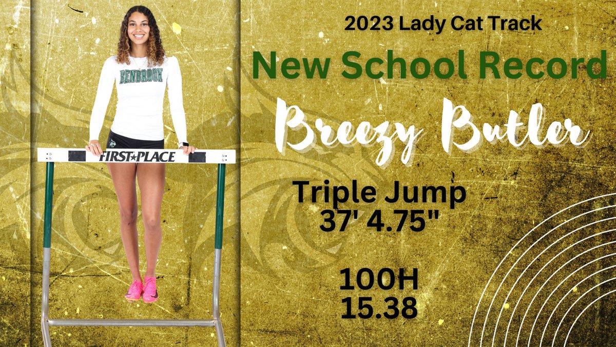 Breezy Butler is the new BMHS School Record holder in the Triple Jump and also the 100H!