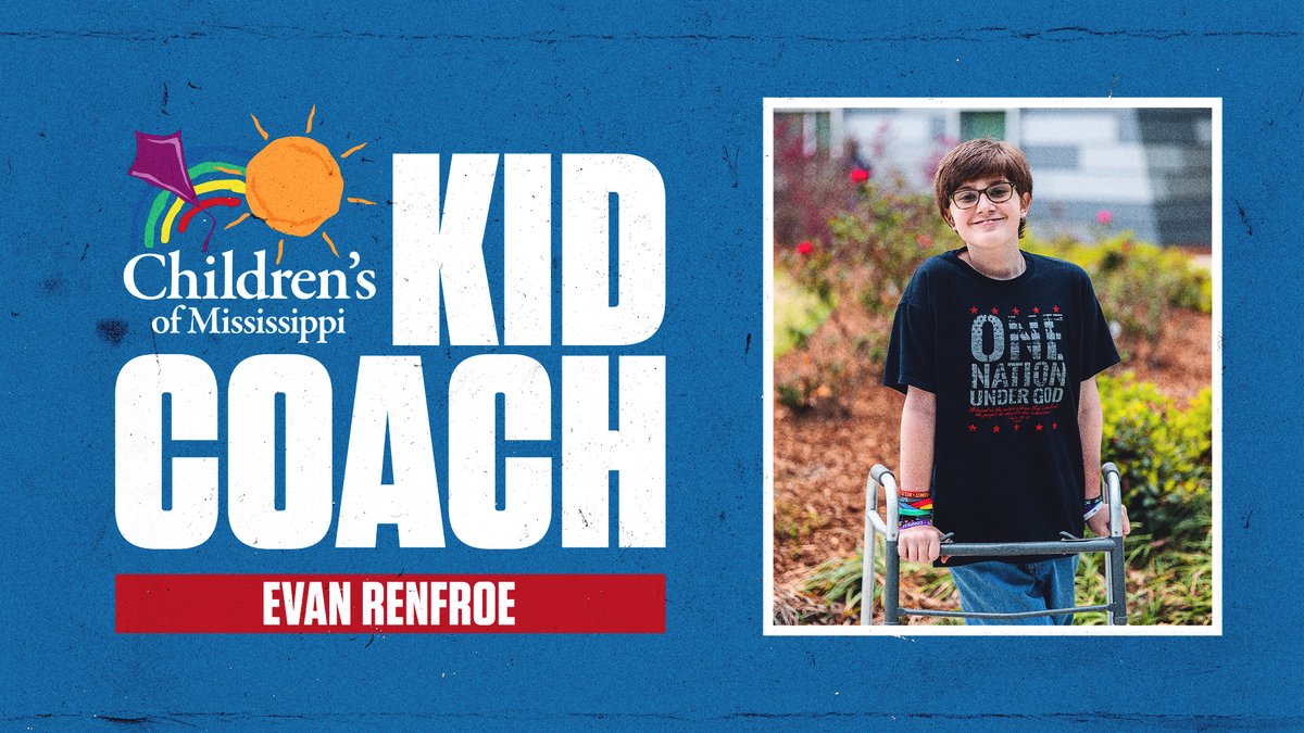 Ole Miss Baseball (@OleMissBSB) on Twitter photo 2023-03-23 22:30:10 Our @UMMCnews Kid Coach this weekend's game is Evan Renfroe of Lena, MS. Learn more about Evan's story here โฌ๏ธ See you on Saturday, Evan! ๐ | rebs.us/kidcoach Our @UMMCnews Kid Coach this weekend's game is Evan Renfroe of Lena, MS. Learn more about Evan's story here โฌ๏ธ See you on Saturday, Evan! ๐ | rebs.us/kidcoach