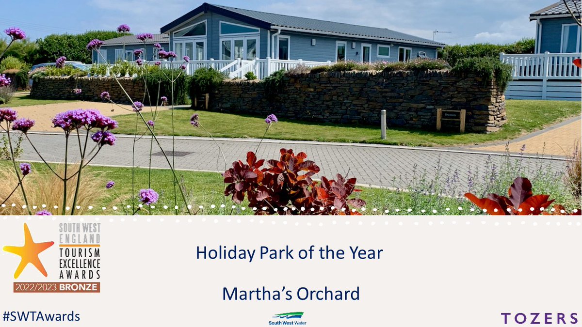 swtourismawards's tweet photo. Two Bronze winning #HolidayParks are congratulated by sponsors @TozersLaw, well done @DurdleDoorHP and @MarthasOrchard #SWTAwards https://t.co/d0OdZD1G8d