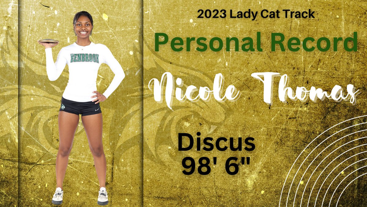 Nicole Thomas set a PR in Discus at POJO Relays!