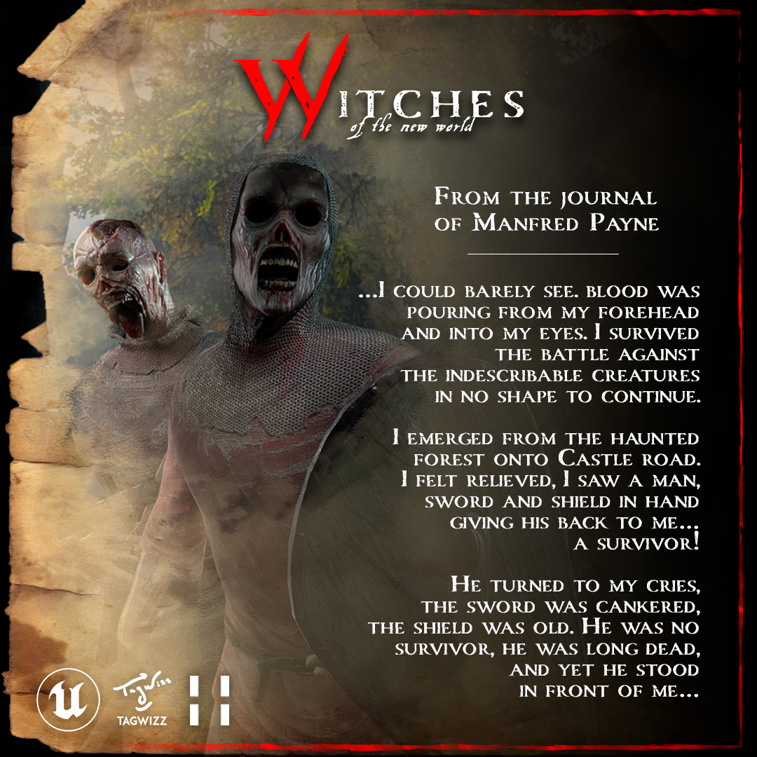 A heavy tale that of Manfred Payne,
Hoping to find another chase to a wild goose,
Befell Cornwall hearing people's complaint,
And was faced by the cold brow of evil truth...

Manfred Payne's Journal - Part 1📖⚔️

#Witches #UnrealEngine #indiegame #indiedev #MONSTERS #horror