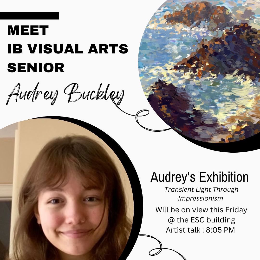 MWHSArt's tweet photo. Lastly, we have Audrey Buckley! She has been studying impressionist artwork and has used this style of painting in her work, using various different mediums. 
Be sure to come by tomorrow at the ESC anytime from 7-9PM! https://t.co/Jc3Mfs0Cib