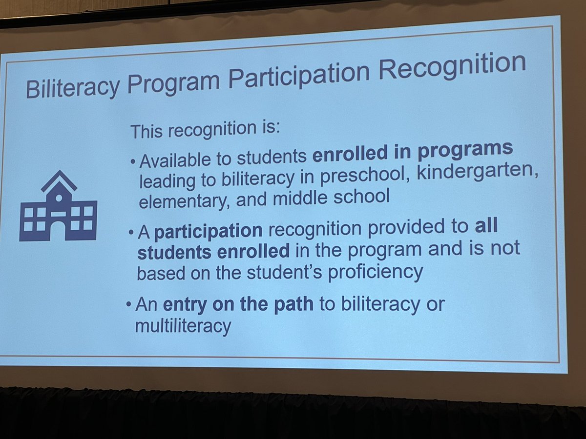 bilingualpride's tweet photo. Did you know? Besides the #SealOfBiliteracy, California also has optional #BiliteracyPathways?#Biliteracy Program Participation Recognition, Home Language Development Recognition, and #Biliteracy Attainment Recognition! Excited to learn from our amigos de California en #CABE2023 https://t.co/Z2Wk9DDZZ9
