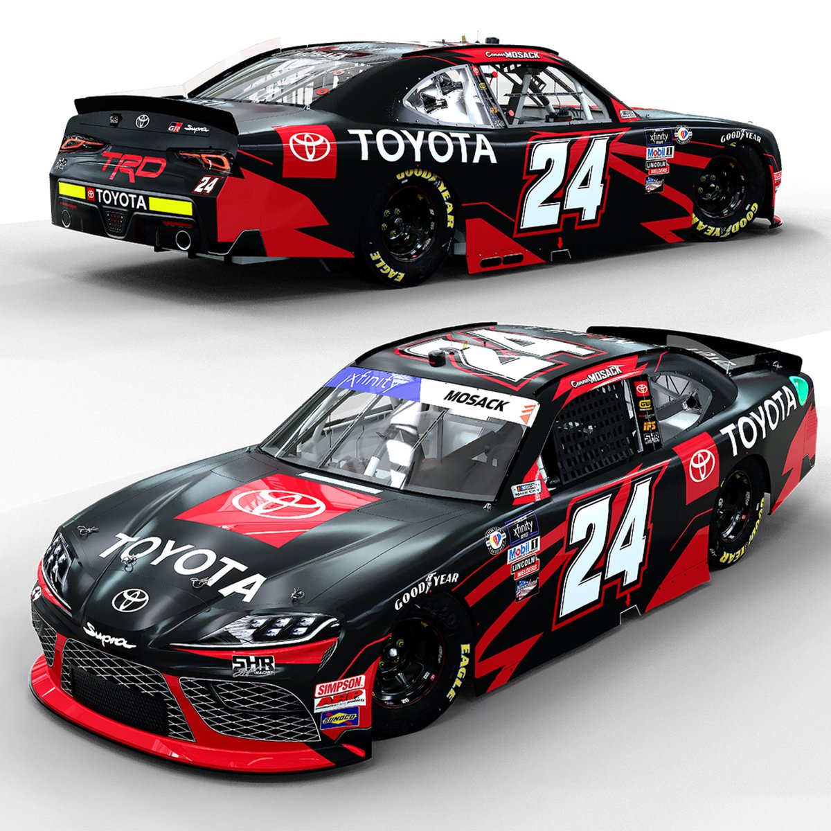 SamHuntRacing's tweet photo. Changed it up for @connormosack and the 24 @ToyotaRacing team this weekend ♦️♣️
#TeamToyota | #SHR24 | #PitBoss250 https://t.co/j0XVZGcbao