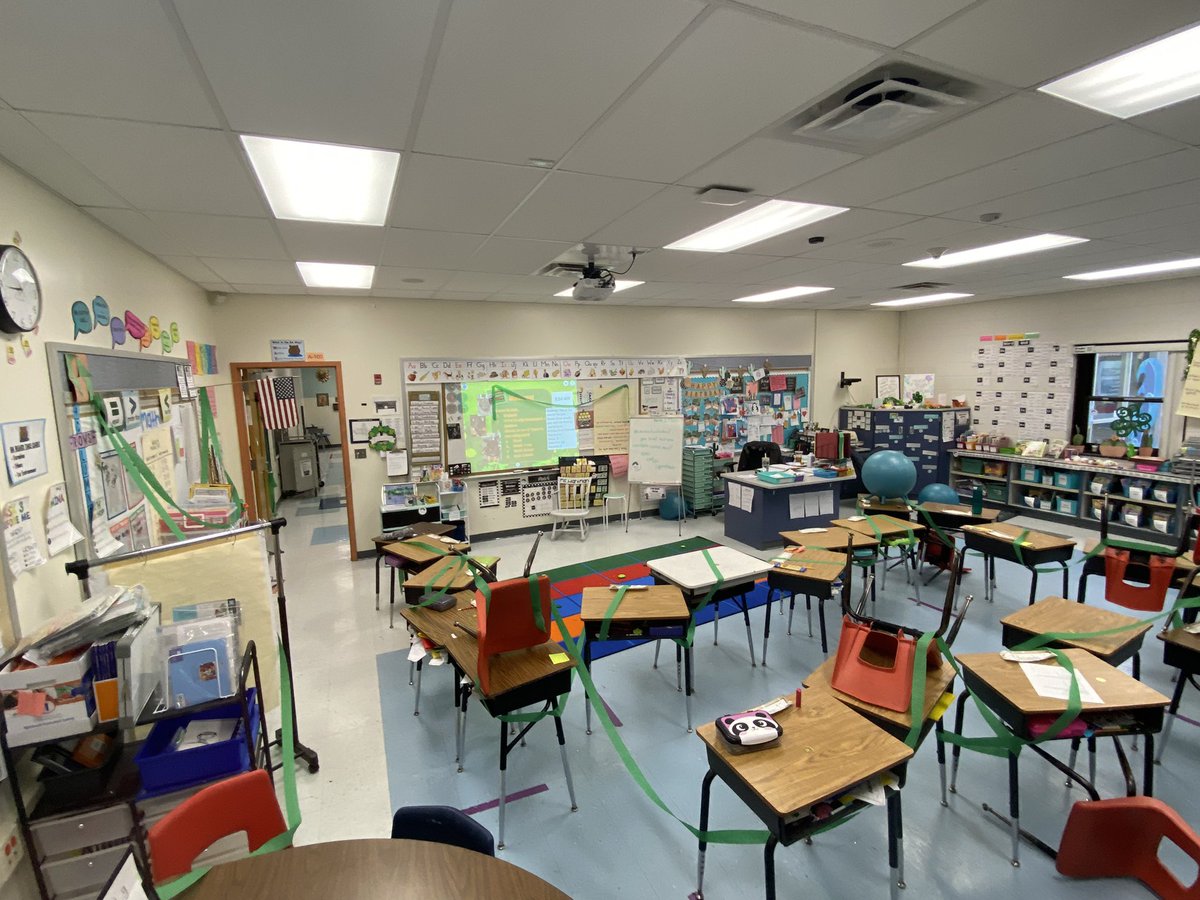MissHartman19's tweet photo. Liam the Leprechaun came and destroyed our classroom last Friday! I was also feeling a little green with envy of all the fun these 2nd graders had! https://t.co/K1fDo9ma4Q
