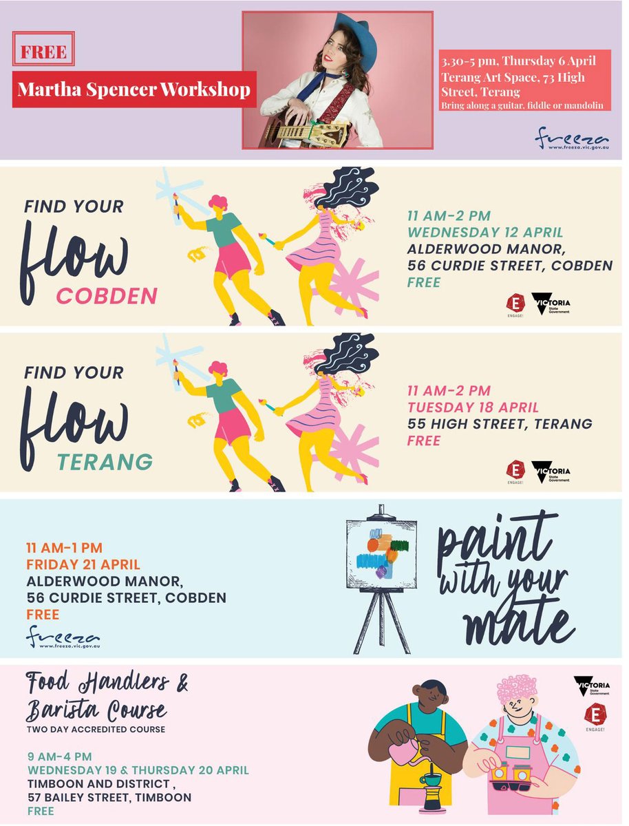 Looking for some kids activities over the school holidays? We've got it sorted! 
Five FREE  youth events are coming up where kids can learn, create and have fun!
Learn more here: go.vic.gov.au/3LHAYnP